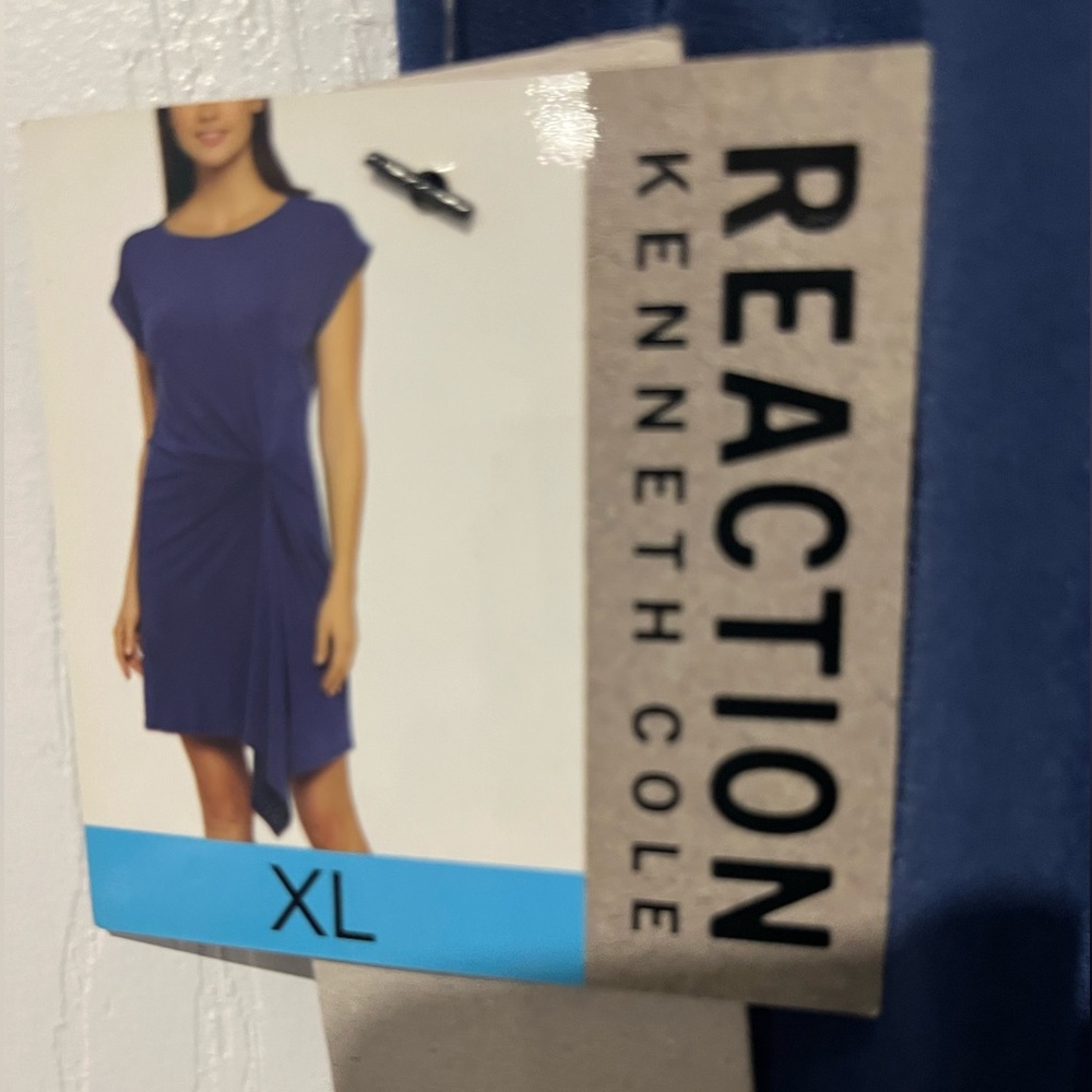 Kenneth Cole Navy Midi Dress